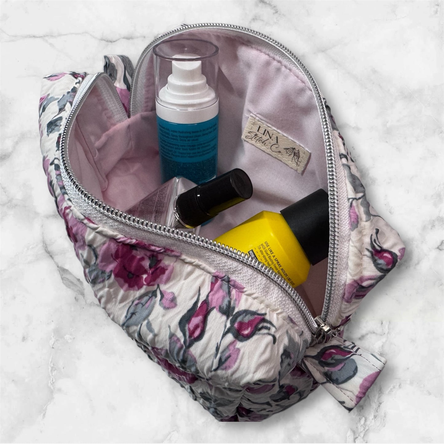 Handmade Floral Makeup Bag