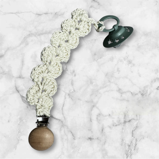Handmade Crochet Pacifier Clip – Soft Baby Dummy Holder