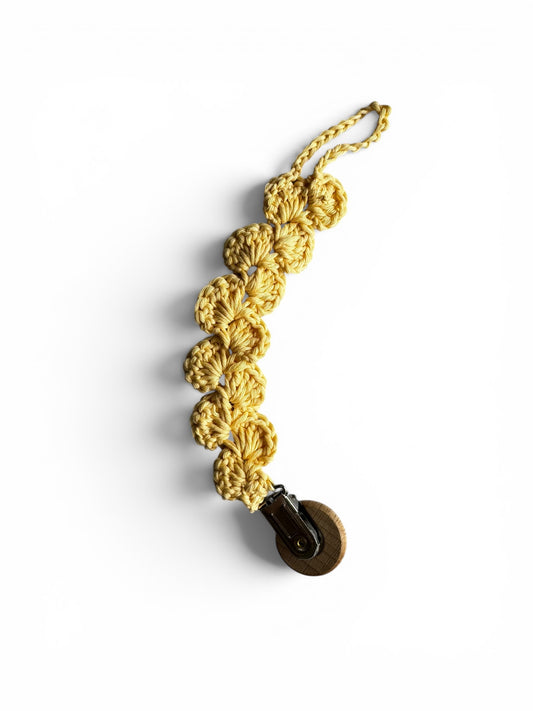 Handmade Crochet Pacifier Clip – Soft Baby Dummy Holder