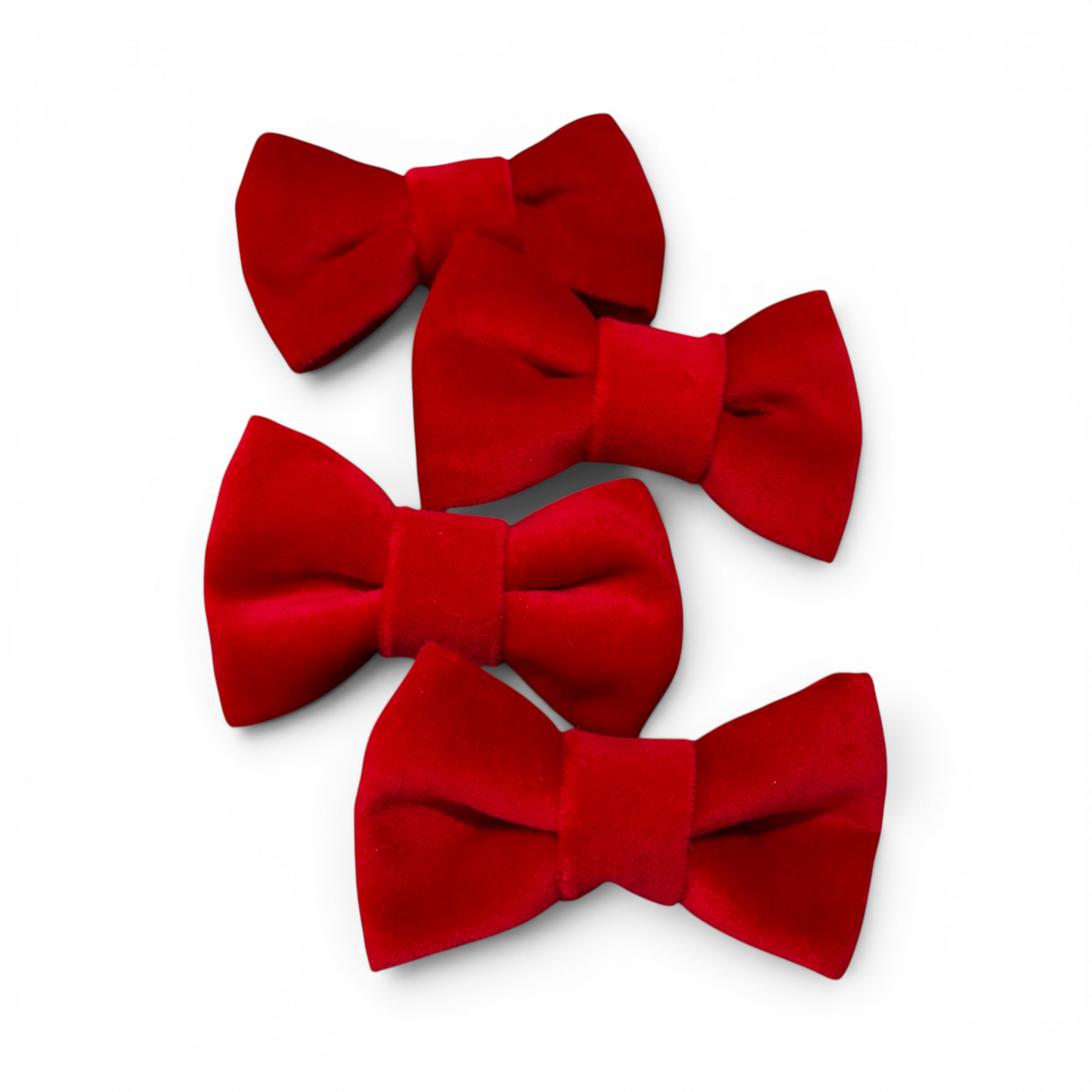 Red Velvet Hair Bow Clip – Handmade
