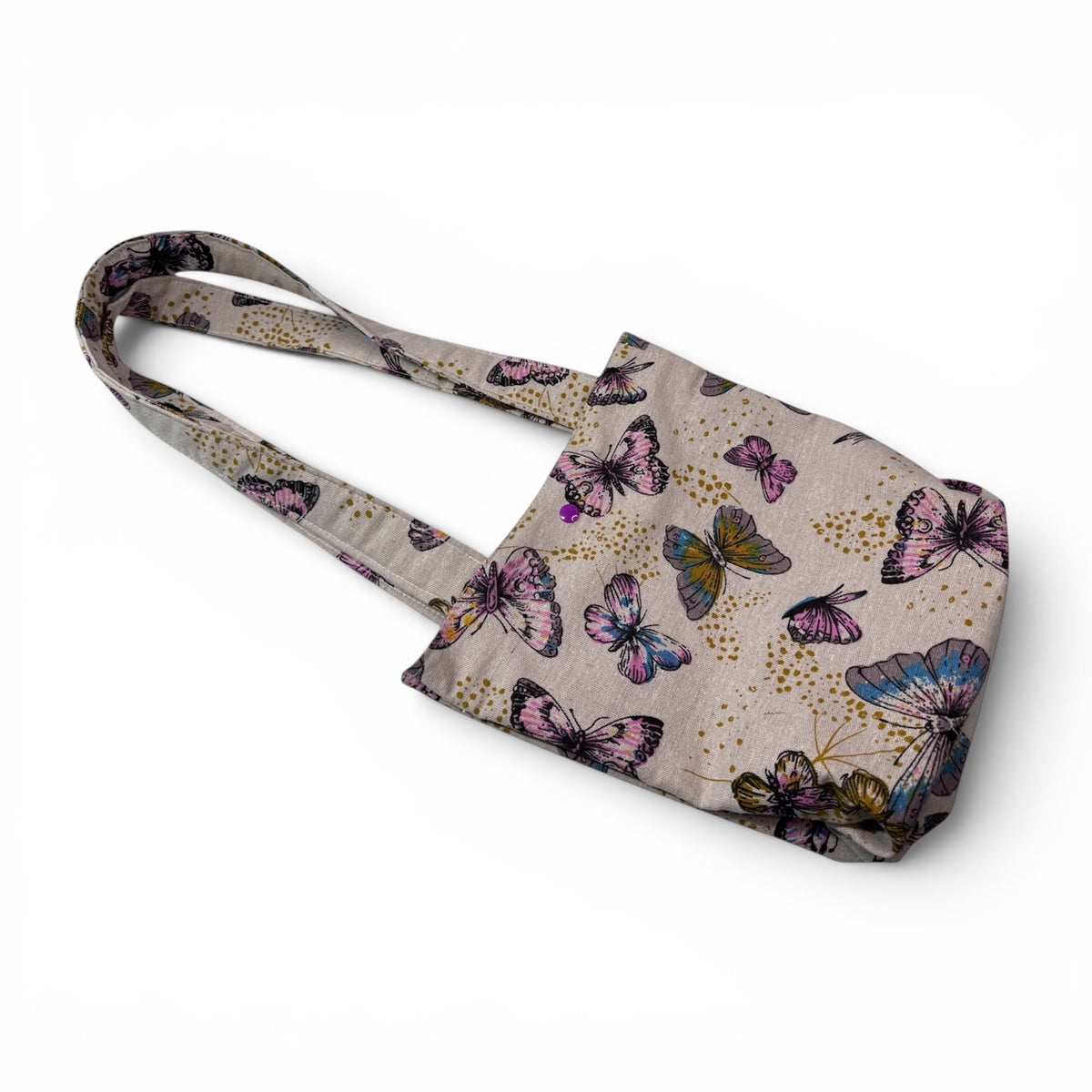 Handmade Mini Tote Bag – Linen Feel Fabric