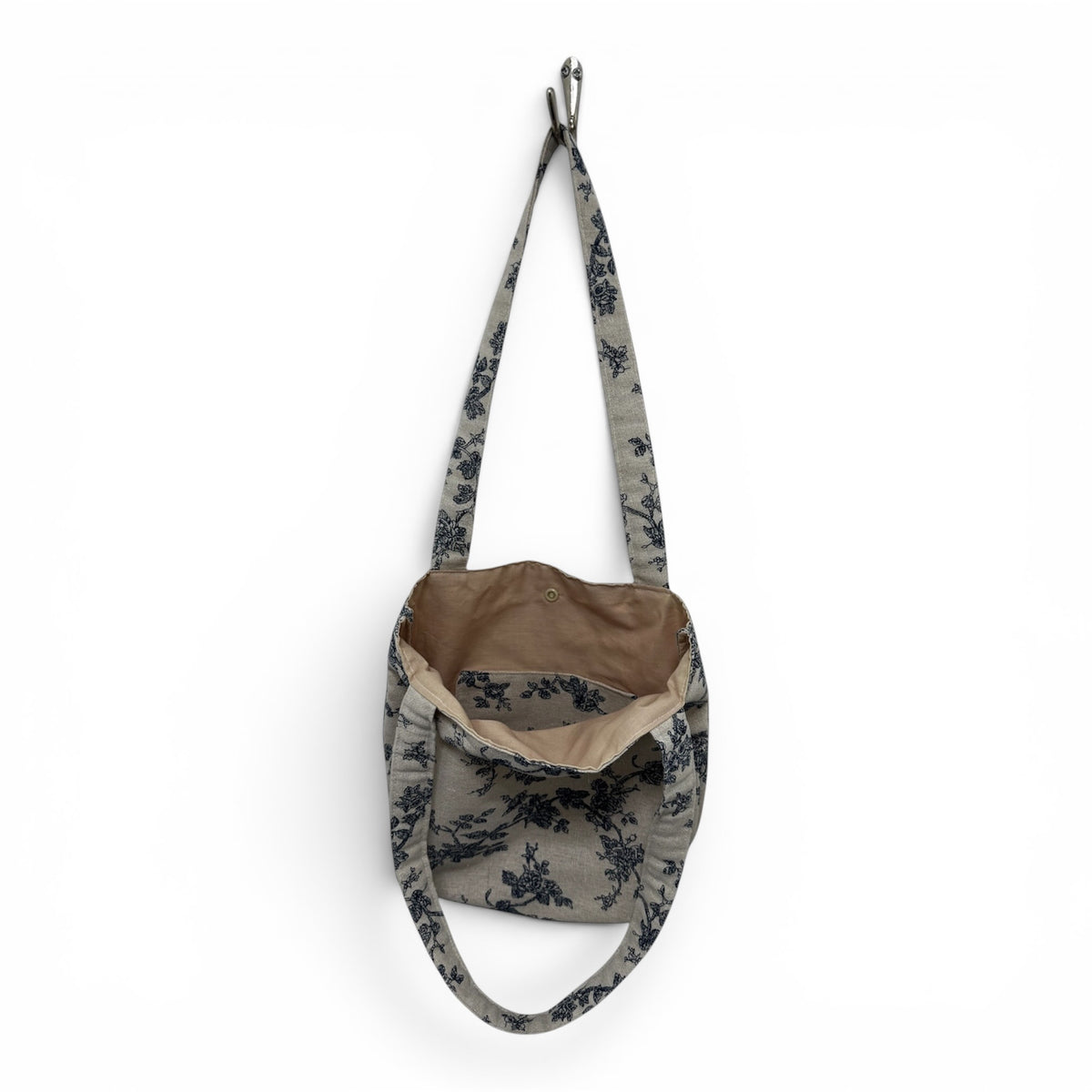 Handmade Mini Tote Bag – Linen Feel Fabric