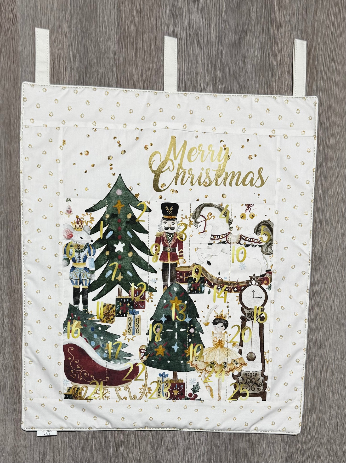 Handmade Fabric Advent Calendar – Multiple Designs | Reusable Cotton Christmas Countdown | 25 Pocket Wall Hanging