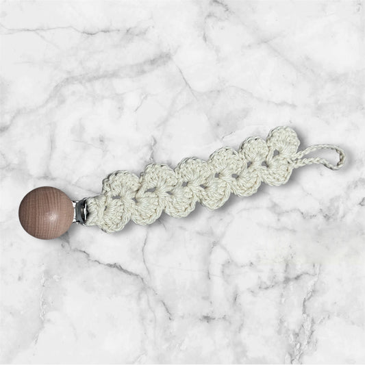 Handmade Crochet Pacifier Clip – Soft Baby Dummy Holder