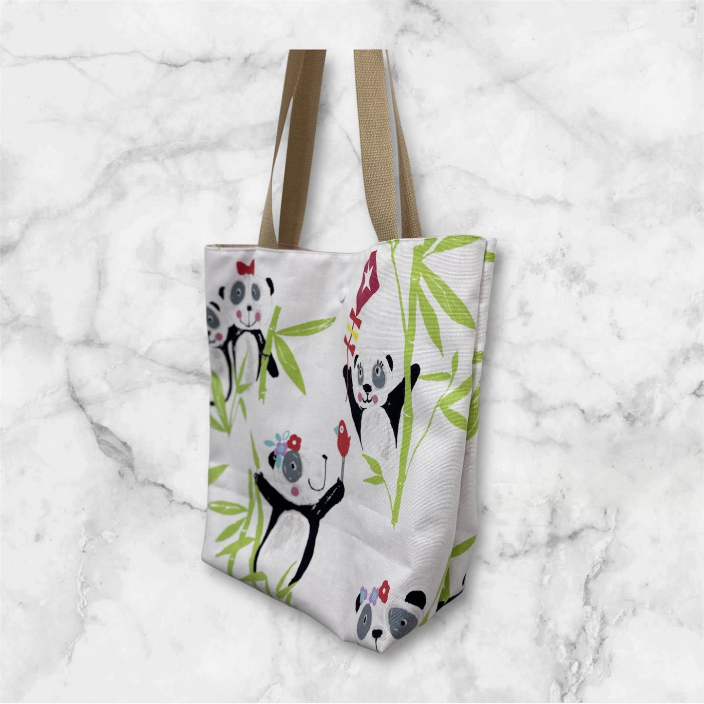 Handmade Panda Tote Bag – Linen Feel Fabric - Limited Edition