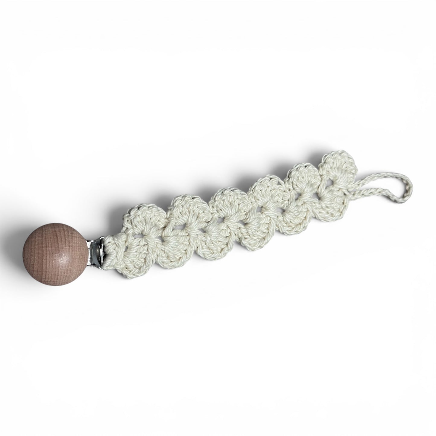 Handmade Crochet Pacifier Clip – Soft Baby Dummy Holder