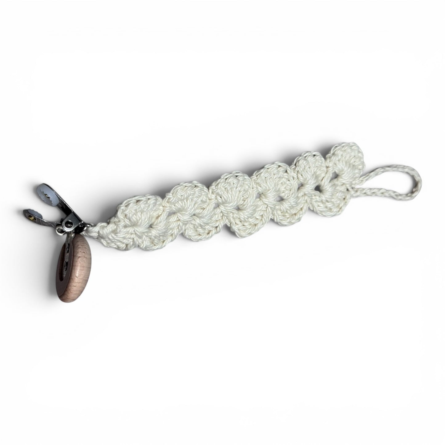 Handmade Crochet Pacifier Clip – Soft Baby Dummy Holder